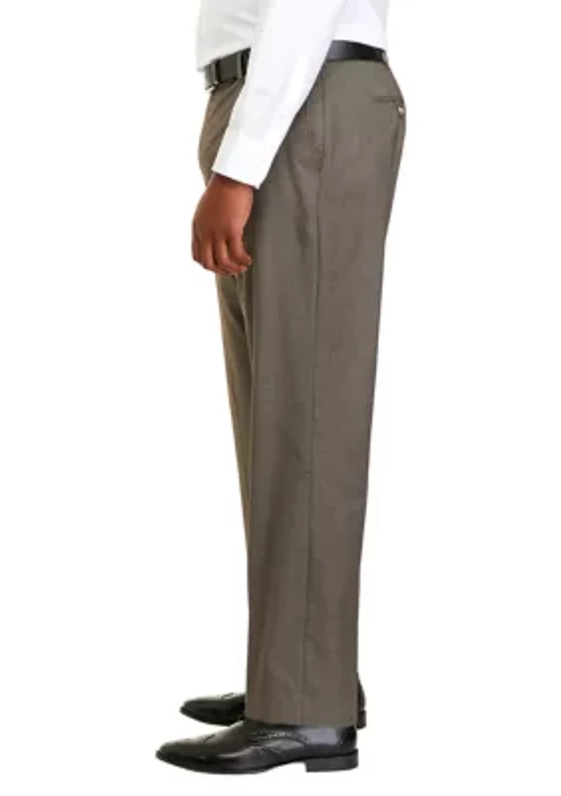 Men's Straight Fit Solid Dress Pants