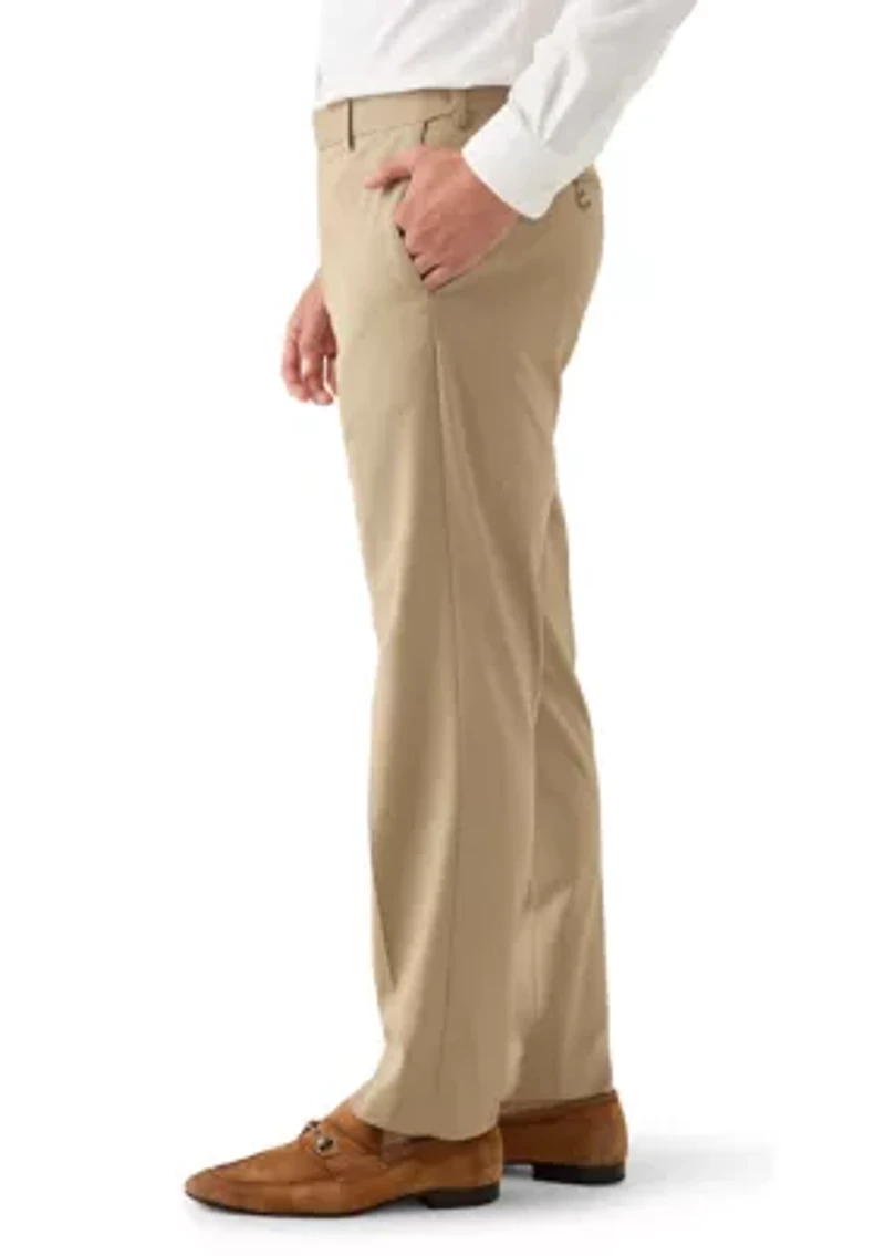 Men's Straight Fit Solid Dress Pants
