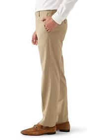 Men's Straight Fit Solid Dress Pants