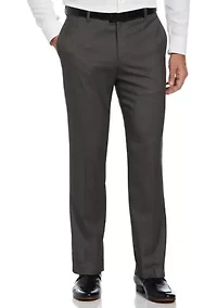 Big & Tall Cross Hatch Flat Front Dress Pants