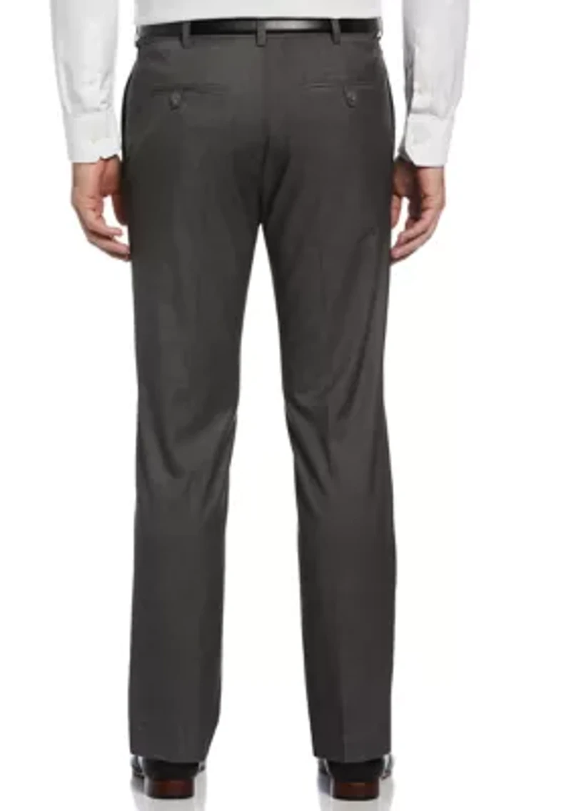 Big & Tall Cross Hatch Flat Front Dress Pants