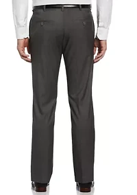 Big & Tall Cross Hatch Flat Front Dress Pants