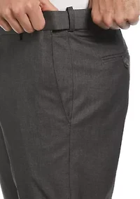 Big & Tall Cross Hatch Flat Front Dress Pants