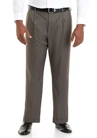 Big & Tall Cross Hatch Pleated Pants