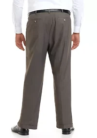 Big & Tall Cross Hatch Pleated Pants
