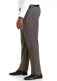 Big & Tall Cross Hatch Pleated Pants