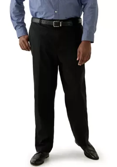 Big & Tall Straight Leg Flat Front Pants