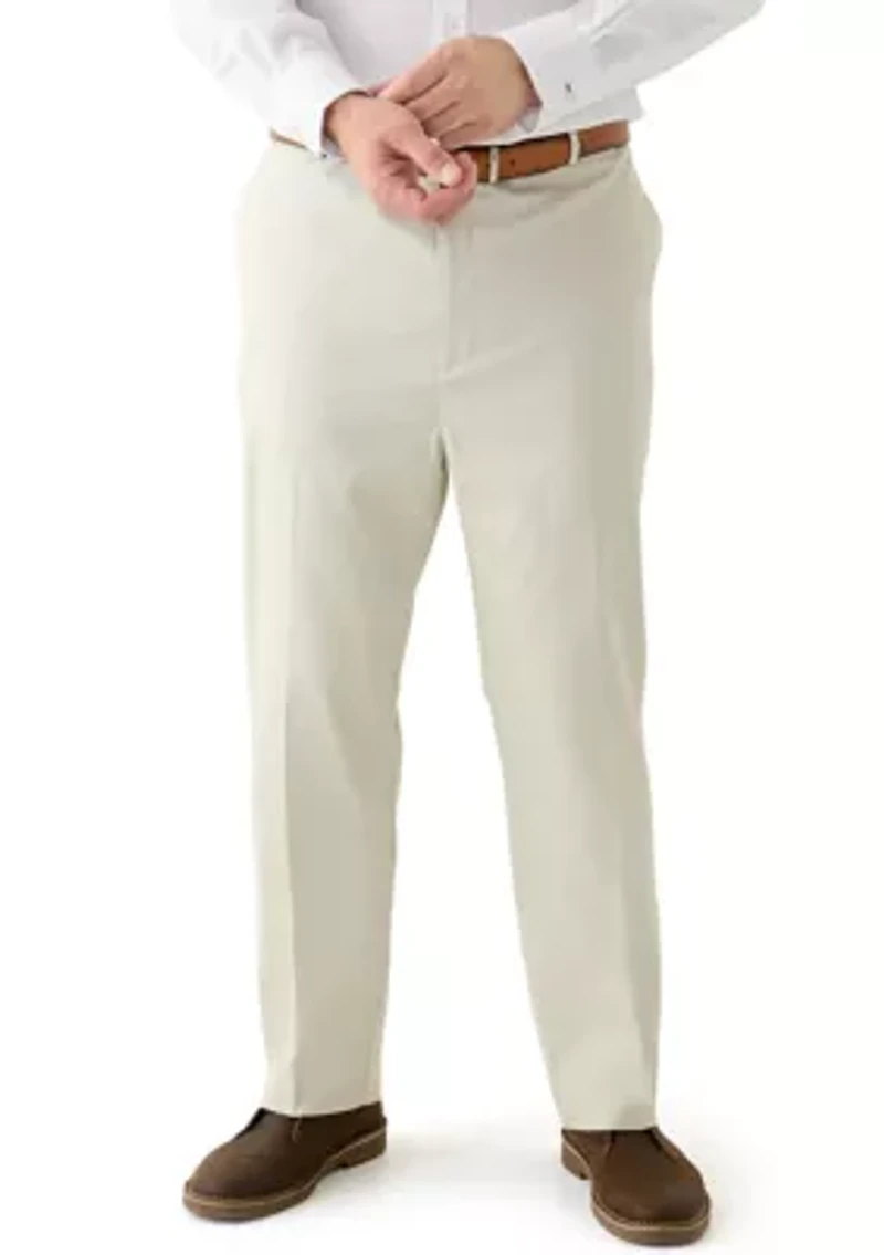 Big & Tall Straight Leg Flat Front Pants