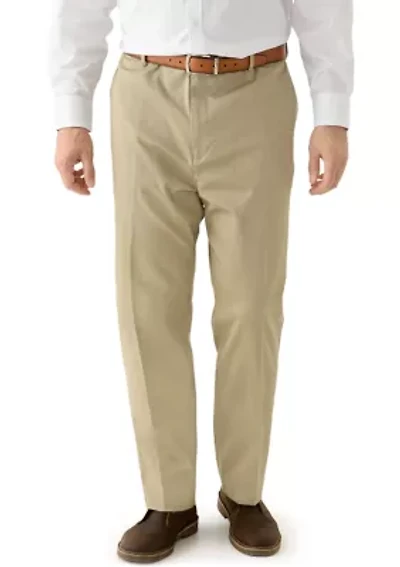 Big & Tall Straight Leg Flat Front Pants