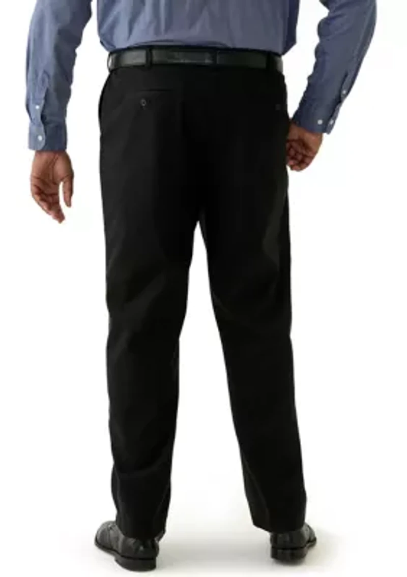 Big & Tall Straight Leg Flat Front Pants