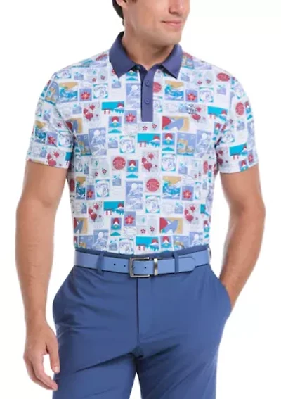 Men's Pete's Stamp Statement Golf Polo Shirt
