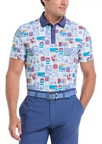 Men's Pete's Stamp Statement Golf Polo Shirt
