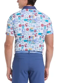 Men's Pete's Stamp Statement Golf Polo Shirt