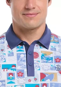 Men's Pete's Stamp Statement Golf Polo Shirt