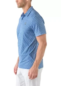 Men's All Over Lifesaver Printed Polo Shirt