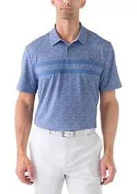 Men's Novelty Printed Polo Shirt