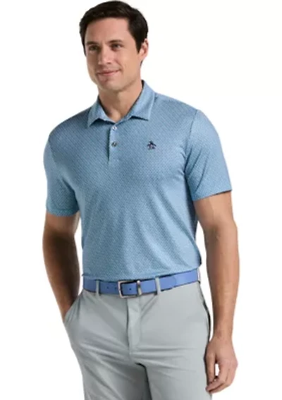 Men's All-Over Micro Bucket Hat Golf Polo Shirt