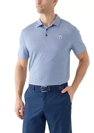 Men's Heritage Herringbone Printed Polo Shirt