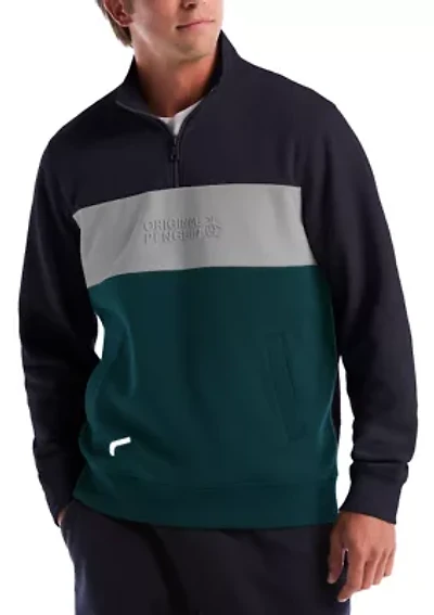 Men's Color-Blocked Fleece Pullover