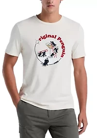 Men's Flocked Martini Graphic T-Shirt