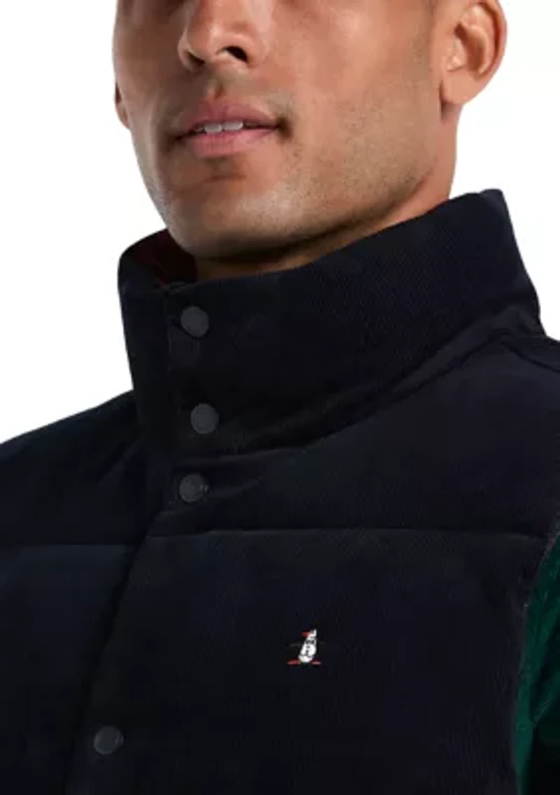 Cotton Reversible Corduroy Puffer Vest