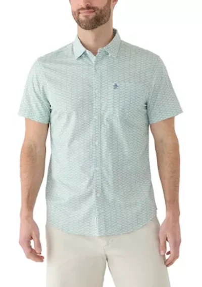 Men's Mini Geometric Short Sleeve Shirt