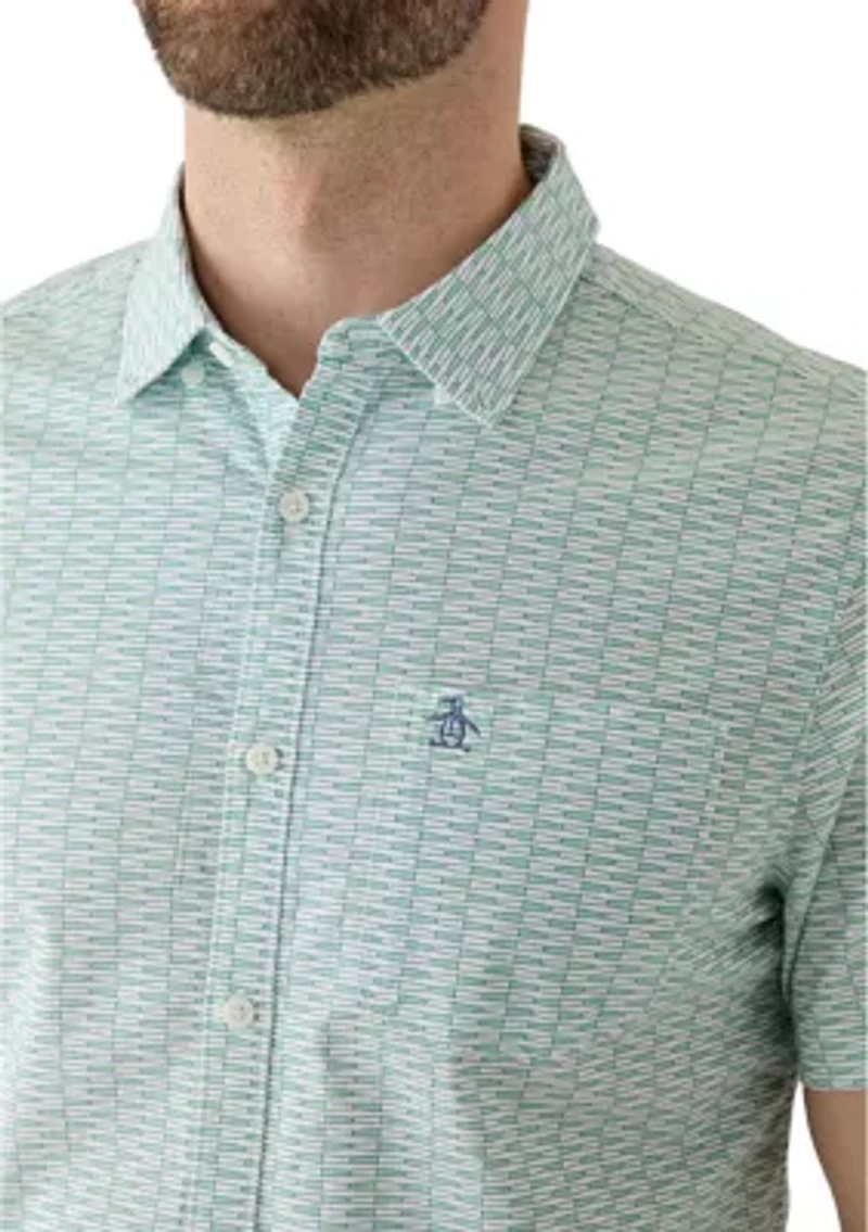 Men's Mini Geometric Short Sleeve Shirt