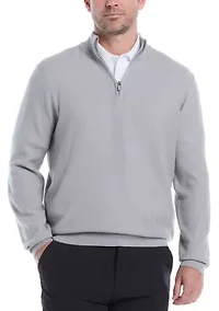 Men's Long Sleeve 1/4 Zip Texture Sweater