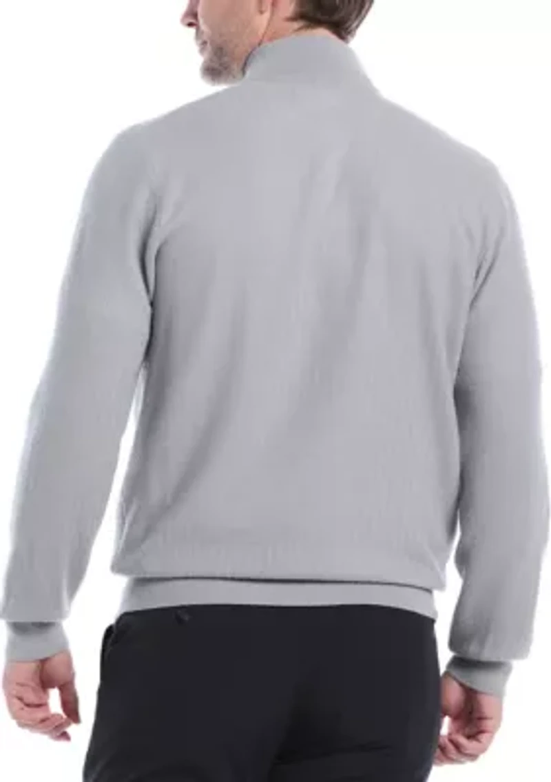 Men's Long Sleeve 1/4 Zip Texture Sweater
