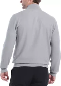 Men's Long Sleeve 1/4 Zip Texture Sweater