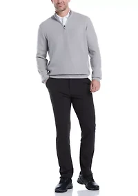 Men's Long Sleeve 1/4 Zip Texture Sweater