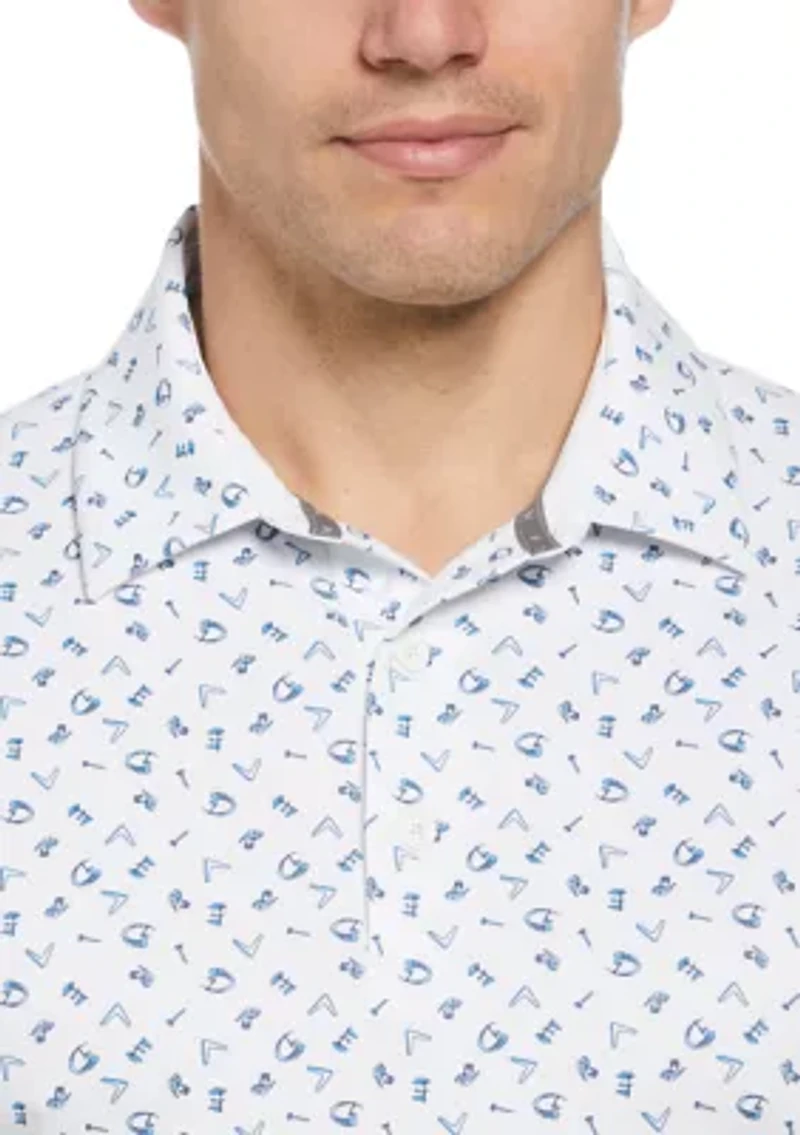 Men's Drive Print Golf Polo Shirt