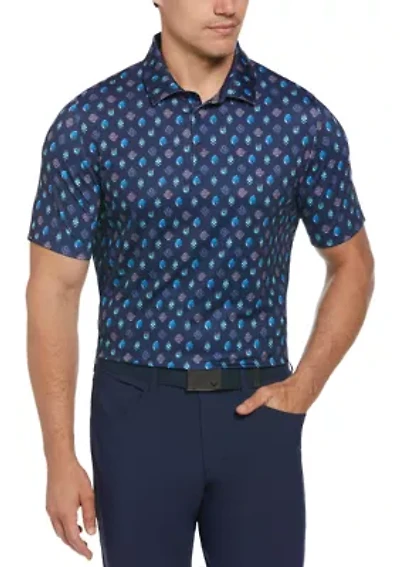 Big & Tall Negroni Print Short Sleeve Golf Polo Shirt
