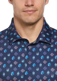 Big & Tall Negroni Print Short Sleeve Golf Polo Shirt