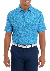 Big & Tall Confetti Hex Printed Polo Shirt