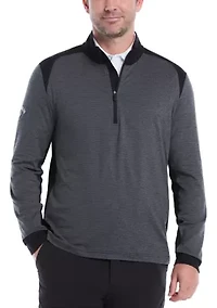 Long Sleeve Soft Touch Blocked 1/4 Zip Pullover