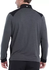 Long Sleeve Soft Touch Blocked 1/4 Zip Pullover