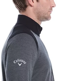 Long Sleeve Soft Touch Blocked 1/4 Zip Pullover