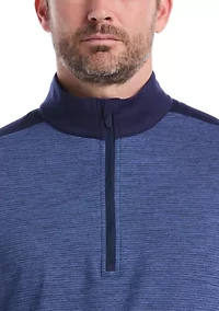 Long Sleeve Soft Touch Blocked 1/4 Zip Pullover