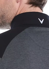 Long Sleeve Soft Touch Blocked 1/4 Zip Pullover