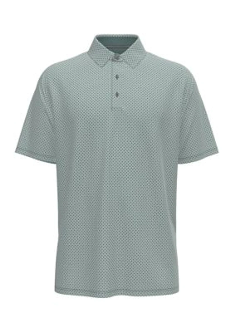 Men's Textured Chevron Print Polo Shirt