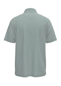 Men's Textured Chevron Print Polo Shirt