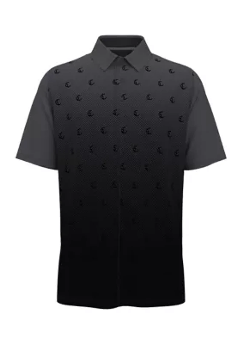 Men's Engineered Twill Printed Polo Shirt