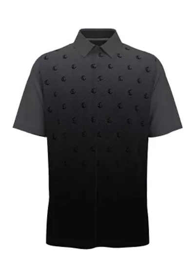 Men's Engineered Twill Printed Polo Shirt