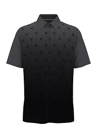 Men's Engineered Twill Printed Polo Shirt
