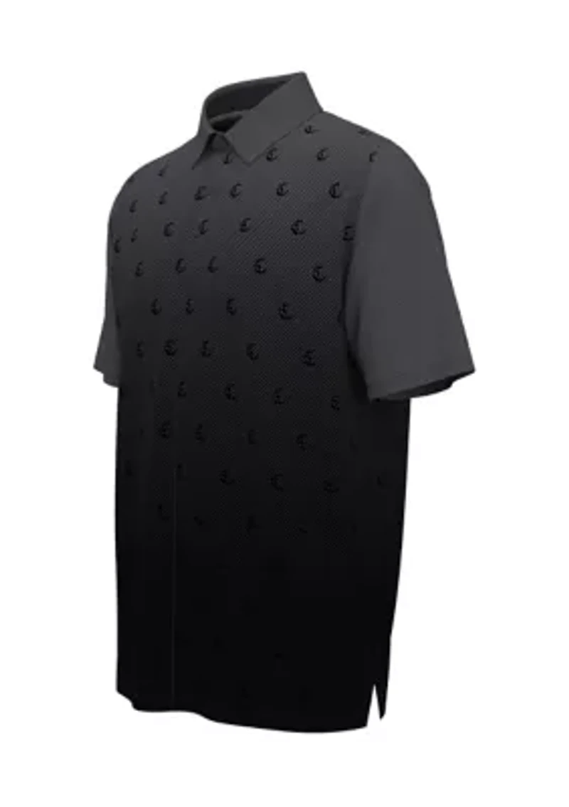 Men's Engineered Twill Printed Polo Shirt