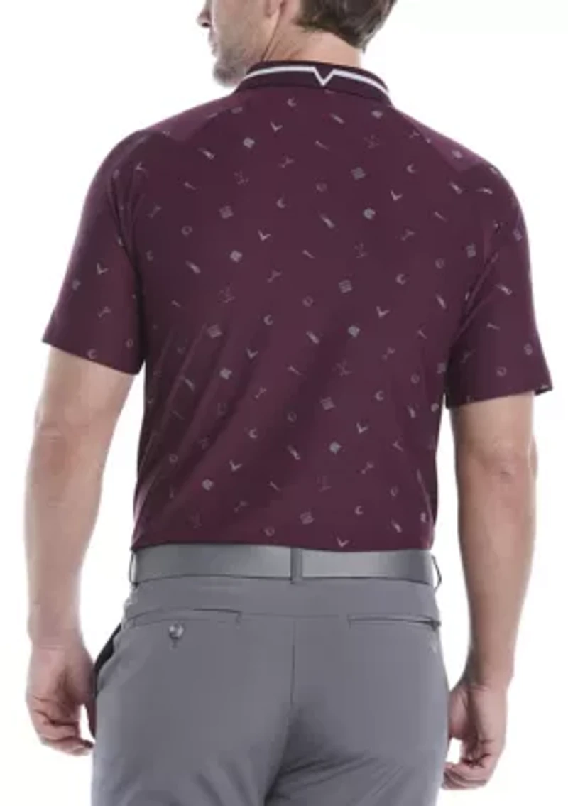 Men's Memento Print Polo Shirt