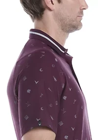 Men's Memento Print Polo Shirt