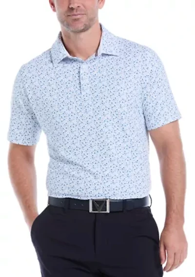 Men's Confetti Print Golf Polo Shirt