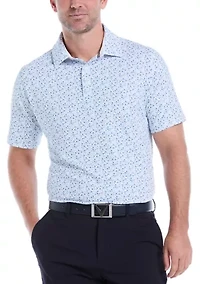 Men's Confetti Print Golf Polo Shirt